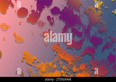 Abstract background template made of of colorful paint splashes Stock Photo