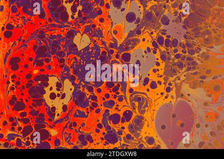 Abstract marbling pattern for fabric, design. Heart, love, romantic concept Stock Photo