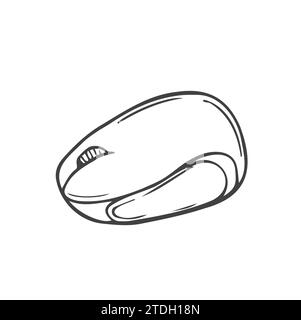 computer mouse doodle icon vector. hand drawing vector Stock Vector