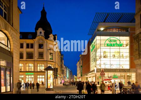 Grimmaische Strasse in Leipzig is a popular shopping street in the city centre Stock Photo