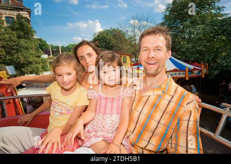 City festival Dresden Familei on the Ferris wheel Stock Photo