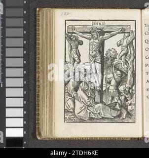 Christ on the cross. Christ hangs on the cross between the two crosses ...