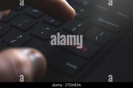 Delete button on keyboard Stock Photo