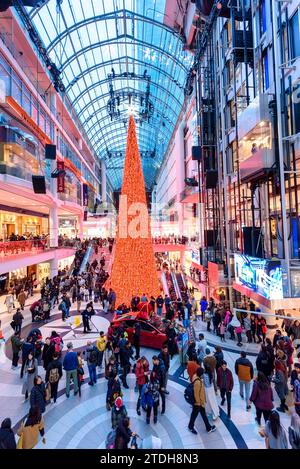 Eaton Centre in Toronto, Canada. Christmas season and decoration Stock Photo