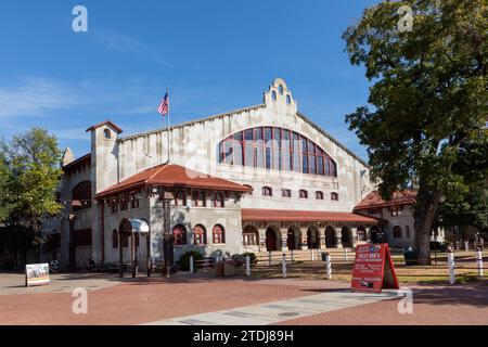 Fort Worth, Texas - November 5, 2023: The Live Stock Exchange building located in the famous Stockyards is now home to the North Fort Worth Historical Stock Photo