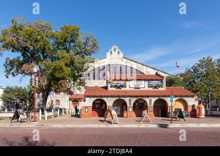 Fort Worth, Texas - November 5, 2023: The Live Stock Exchange building located in the famous Stockyards is now home to the North Fort Worth Historical Stock Photo