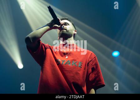 The singer Juancho Marqués during a performance, at the WiZink Center ...