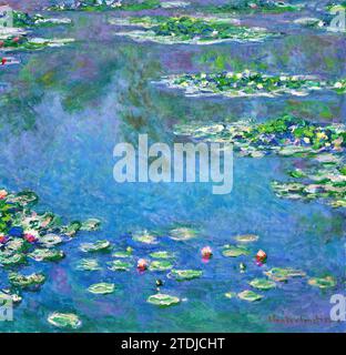 Water Lilies 1906 (Painting) by Artist Monet, Claude (1840-1926) / French. Stock Vector