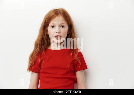 Little children background portrait looking unhappy person sad upset female emotion expression face childhood girl Stock Photo