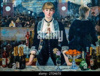 EDOUARD MANET (1832-1883) A BAR AT THE FOLIES-BERGERE (1882) THE COURTAULD GALLERY (1932) SOMERSET HOUSE (1776) LONDON UNITED KINGDOM Stock Photo