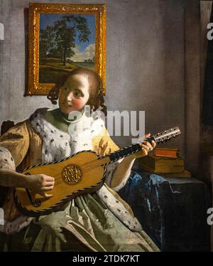 THE GUITAR PLAYER (1672)  JAN VERMEER (1632-1675) KENWOOD HOUSE (1764-1779) BEQUEATH OF EDWARD CECIL-GUINNESS 1ST EARL OF IVEAGH (1847-1927) WILLIAM M Stock Photo