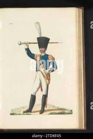 Dutch infantry. Tamboer Major in Groote Tenue, Courtois, 1823 - 1827 ...