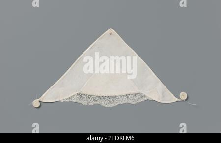 Fontaneldoek van Linen with a strip of bobbin with a scrap edge with four -leaf rosettes, anonymous, c. 1700 - c. 1799 Fontaneldoek van Linen with a strip of natural-colored bobbin, binche side. Pattern with a scrap edge with four -leaf rosettes against a five -part ground. Europe linen (material) Bobbi Lace / Binche Lace Fontaneldoek van Linen with a strip of natural-colored bobbin, binche side. Pattern with a scrap edge with four -leaf rosettes against a five -part ground. Europe linen (material) Bobbi Lace / Binche Lace Stock Photo