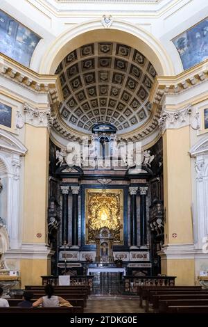View of the interior of the Church of Santa Maria al Monte dei Cappuccini, a late-Renaissance-style church overlooking the River Po in Turin, Italy Stock Photo