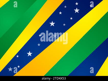 Abstract concept striped background. Brazilian flag colors vector design Stock Vector