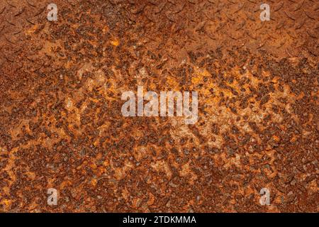 Rust metal. Rusty iron plate. Rusted steel industry old aged grunge  texture pattern dirty high macro detail surface image. Stock Photo