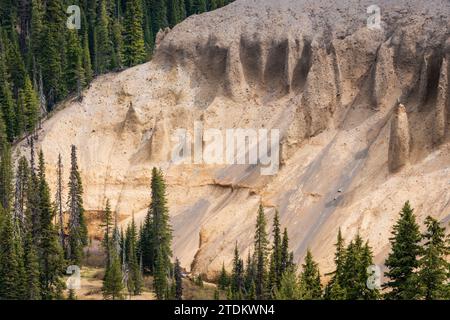 The Cliffs at Crater Lake National Park in Oregon Stock Photo