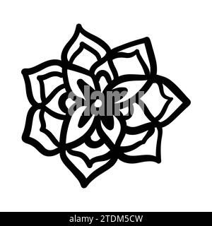 Vector of doodle ornament Mandala. Hand drawn, doodle elements isolated on white background Stock Vector
