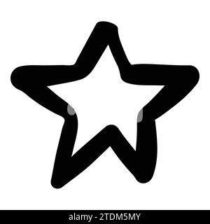 Vector of doodle stars. Hand drawn, doodle elements isolated on white background Stock Vector