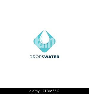 Drops Water Logo. V Water logo Stock Vector