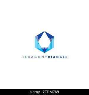 Hexagon Triangle Logo Design. Hexagon Icon Stock Vector
