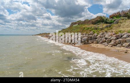 Scenery at Utah Beach which was one of the five areas of the Allied invasion of German-occupied France in the Normandy landings on 6 June 1944, it is Stock Photo