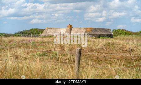 Gun emplacement at Utah Beach which was one of the five areas of the Allied invasion of German-occupied France in the Normandy landings on 6 June 1944 Stock Photo