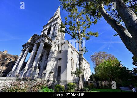 Christ Church Spitalfields, Commercial Street, East London, United Kingdom Stock Photo