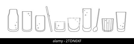 Glass and tumbler icon set vector illustration Stock Vector
