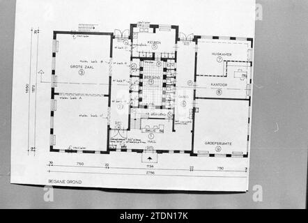 Map of the Reede, the Village Hall, Rijsenhout, Schouwstraat, 15-01-1971, Whizgle News from the Past, Tailored for the Future. Explore historical narratives, Dutch The Netherlands agency image with a modern perspective, bridging the gap between yesterday's events and tomorrow's insights. A timeless journey shaping the stories that shape our future Stock Photo