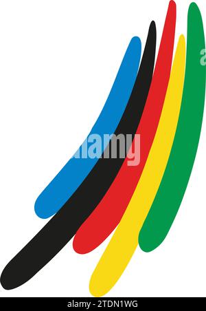 Sport abstract element with colorful stripes vector illustration  Stock Vector