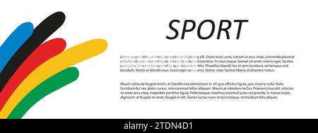 Sport background with colorful stripes vector illustration  Stock Vector