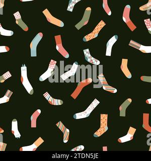 Seamless pattern with colorful socks vector illustration Stock Vector