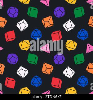 Seamless pattern with colorful dice vector illustration Stock Vector
