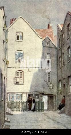 Back of Green Dragon Tavern, St. Andrew's Hill, 1890 from the book ' London vanished and vanishing ' by Norman, Philip, 1842-1931 Published in 1905 in London by Adam & Charles Black Philip E Norman FSA (9 July 1842 – 17 May 1931) was a British artist, author and antiquary. Stock Photo