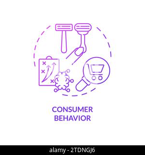 Thin line simple gradient consumer behavior icon concept Stock Vector