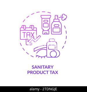 Thin line gradient sanitary product tax icon concept Stock Vector