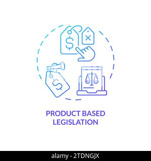 Thin line gradient product based legislation icon concept Stock Vector