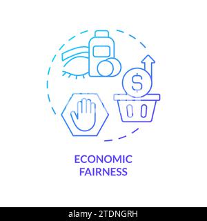 Thin line simple gradient economic fairness icon concept Stock Vector