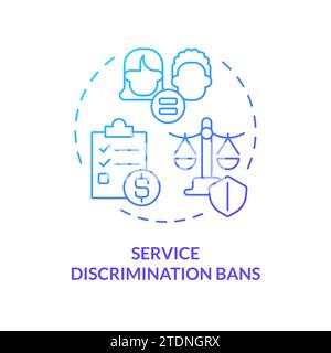 Thin line gradient service discrimination bans icon concept Stock Vector