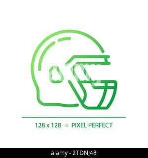 American football helmet gradient linear vector icon Stock Vector