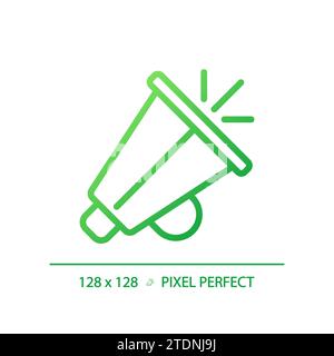 Bullhorn gradient linear vector icon Stock Vector