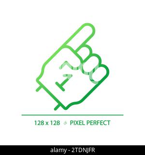 Foam finger gradient linear vector icon Stock Vector