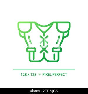 Shoulder pads gradient linear vector icon Stock Vector