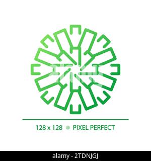 Pom pom gradient linear vector icon Stock Vector
