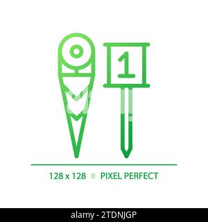 First down marker gradient linear vector icon Stock Vector