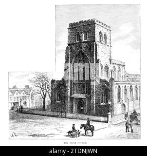 The Abbey Church, Shrewsbury from the book ' Cathedrals, abbeys and churches of England and Wales : descriptive, historical, pictorial ' Volume 2 by Bonney, T. G. (Thomas George), 1833-1923; Publisher London : Cassell 1890 Stock Photo