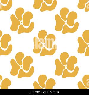 Floral pattern in boho style, minimalism. Pattern with wildflowers Stock Vector