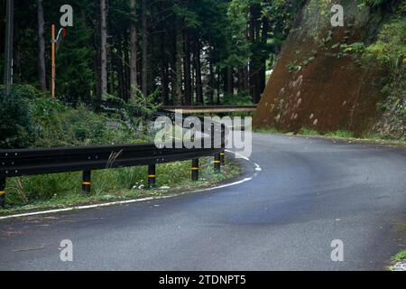 Winding roads in the mountains of the Wakayama Peninsula in Japan Stock Photo