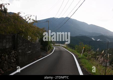 Winding roads in the mountains of the Wakayama Peninsula in Japan Stock Photo